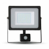 Reflektor LED 50W, 4500K, 4250lm, IP44, 100°, Al-čierna, VS-RE, senz., VT-4955 (V-TAC)