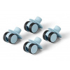 MODU ApS Otočné kolieska pre kocky MODU Sada 4 ks Svetlomodrá (Sky Blue)