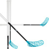 Zone floorball SUPERLIGHT 27 THIN black/turq čierna / modrá, Ľavá (ľavá ruka dole), 104cm (=114cm)