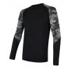 Pánske tričko s dlhým rukávom Sensor Merino Impress black/honeycomb S