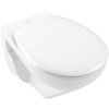 VILLEROY & BOCH O.novo závesné WC s hlbokým splachovaním bez vnútorného okraja, 360 x 540 mm, biela alpská, s povrchom CeramicPlus, 7682R0R1
