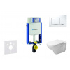 Geberit Kombifix Modul na závesné WC s tlačidlom Sigma30, biela/lesklý chróm + Duravit D-Code - WC a doska, Rimless, SoftClose 110.302.00.5 NH5