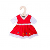 Hračka Bigjigs Toys Červené kvetinové šaty pre bábiku 28 cm