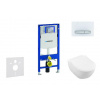 Geberit Duofix - Modul na závesné WC s tlačidlom Sigma50, alpská biela + Villeroy Boch - WC a doska, DirectFlush, SoftClose, CeramicPlus 111.300.00.5 NI8