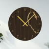 drevo zivota Nástenné hodiny RIEK Farebný dekor: Wenge-Dub zlatý, Farba ručičiek: Zlaté, Velikost hodin: 40x40