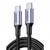 Kábel Ugreen 70428 USB-C / USB-C PD QC 3.0 5A 100W, 1,5m, sivý