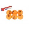Míčky na stolní tenis 6ks SHIELD 4cm bezešvé žluté v krabičce 24x4cm