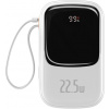 Baseus Qpow Pro Digital Display Fast Charge Power Bank 20000mAh 20W Type-C White