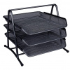 Q-CONNECT Drôtený stojan s 3 odkladačmi 350x275x278mm čierny