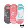 Meatfly dámske ponožky Low Socks Triple Pack šedá/ružová