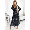 Dámske šaty 519-1 Modro-čierna zmes - Numoco UNI modrá-mix barev