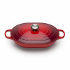 Le Creuset - Liatinový hrniec plytký- podlhovastý 31 cm / 3,4 l červený