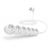 CONNECT IT Predlžovací kábel IT 230 V, 6 zásuviek, 3 m, bez vypínača (biely)