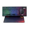 Marvo CM310 EN, RGB sada klávesnice s hernou myšou a podložkou, US, herná, membránová typ drôtová (USB), čierna, podsvietená