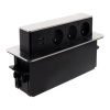 Zásuvka výsuvná OTIO Desk 760206-CZ 3x230V/16A USB 2x5V/2,4A kábel 2m nerez