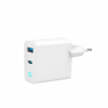 NABÍJAČKA SIEŤOVÁ GaN USB USB-C 65W LED PowerDelivery QC 3.0 BIELA GEMBIRD (TA-UC-PDQC65L-W-01)