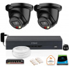 SADA 2 čiernych IP kamier Dahua 8mpx IPC-HDW2849TM-S-IL-BLACK + DISK