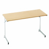 AJ PRODUKTY Skladací kongresový stôl Claire, 1200x500 mm, buk, chróm 143351