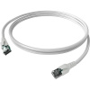 Easylan CP1KWBWBW0075 RJ45 sieťové káble, prepojovacie káble CAT 6A S/FTP 7.50 m biela dvojžilový tienený, bez halogénov, samozhášavý 1 ks; CP1KWBWBW0075