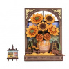 ROBOTIME Rowood 3D drevené puzzle Slnečnica s LED osvetlením 266 ks