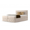 Wilsondo Čalúnená boxspring posteľ Paros Lux s vrchným matracom - béžová Paros Rozmer: 180x200