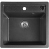 Sapho Granitový vstavaný mono drez, 53x50 cm, čierny GR1034
