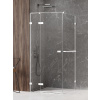 New Trendy Avexa White sprchovací kút 110x80 cm štvorcová biela matné/priehľadné sklo EXK-2765