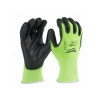 MILWAUKEE Pracovné ochranné rukavice odolné proti prerezaniu PU máčané 1/A - XXL/11 Hi-Vis