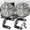 Lampy na dennú jazdu svetlom 4 SMD LED 12V Denná homologácia Okrúhle D