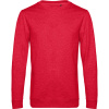 B&C Mikina Set In, pánská COT01U01Wv7303-heather red L Melír červená