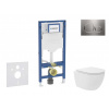 GEBERIT - Duofix Set předstěnové instalace, kompaktního klozetu Oudee Vortex a sedátka softclose, tlačítko Sigma20, nerez SANI11CA6106B