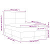 vidaXL Posteľ s boxspringom s matracom&LED krémová 140x200 cm z kordurovej tkaniny - White - 271812-288497
