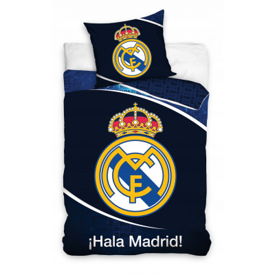 Posteľné obliečky - Carbotex posteľná súprava 160cm x 200 70x80cm (Posteľná bielizeň 160x200 Real Madrid Madrid futbal RMCF)