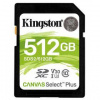 Pamäťová karta Kingston Canvas Select Plus SDXC 512GB UHS-I U3 (100R/85W) (SDS2/512GB)