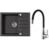 Set Alveus (dřez Rock 30 Black 91 + baterie Mintas Černá/Chrom) SETA23238
