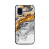 Kryt TopQ LUXURY Samsung A31 pevný Marble šedo-zlatý 50899