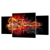 Hodiny - Hodiny s foto 80x40cm Horiace gitara (Hodiny - Hodiny s foto 80x40cm Horiace gitara)