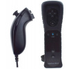 Wii Remote Controller + Nunchuck černý + motion + silikonový obal
