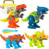 KONŠTRUKČNÁ SÚPRAVA DINOSAURY NA SKRUTKOVANIE A ROZSKRUTKOVANIE, KOCKY, SKRUTKOVAČ