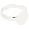 Crystal-ZONE Prsteň plôška Kruh 17mm ag clear