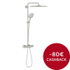 GROHE Rainshower Smartactive 310 Cube Professional - Sprchový systém s termostatom na stenu, Supersteel 26837DC0