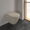 VILLEROY & BOCH Subway 2.0 závesné WC s hlbokým splachovaním bez vnútorného okraja, 370 x 560 mm, Almond, s povrchom CeramicPlus, 5614R0AM