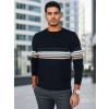 Pánsky tmavomodrý pruhovaný sveter Dstreet WX2323
