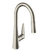 Hansgrohe Talis M51 - Drezová batéria M5116-H160 s výsuvnou spŕškou, sBOX, vzhľad nehrdzavejúcej ocele 73850800