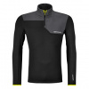 Ortovox Fleece Light Zip Neck M black raven L; Černá mikina