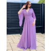 Dámske dlhé fialové spoločenské šaty Grece pre moletky - 46