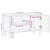 vidaXL TV skrinka 80x31,5x46 cm z masívneho dreva akácie - Hnedá - 261307-277939