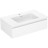 Mexen Orio, kúpeľňová skrinka 80 cm s umývadlom Otis, 1 zásuvka, biela matná, 91A10-08023-1-BF01-W18M01