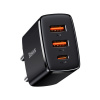 BASEUS CCXJ-E01 Compact Power Delivery 30W čierna (Nástenná nabíjačka 2x USB + Type C Compact Power Delivery 30W čierna)