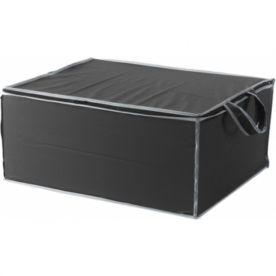 Textilný úložný box na 2 periny Compactor URBAN 55 x 45 x 25 cm – čierny RAN6273